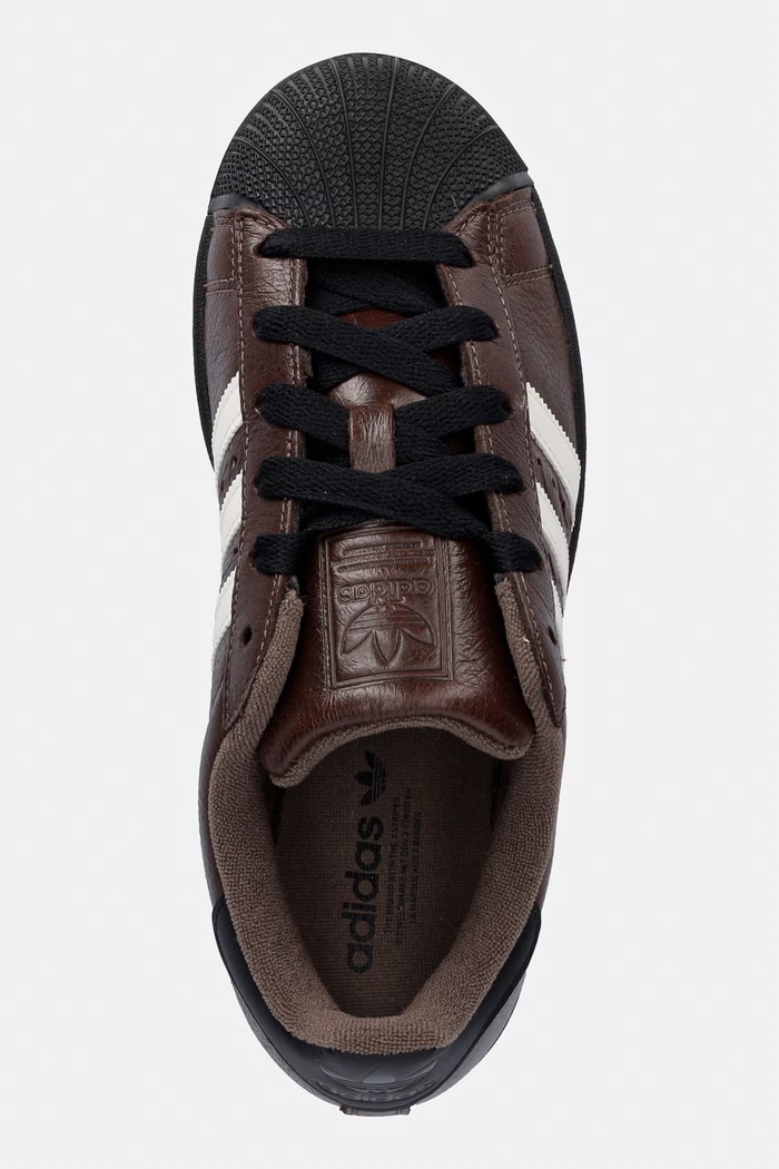 adidas Originals Superstar II sneakersy damskie skórzane brązowy KI3569