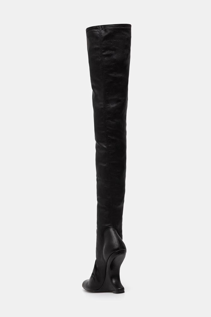 Cipők Rick Owens Lilies csizma női bőr Cantilever 11 LI01F7801.LS fekete