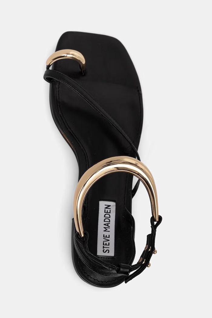 Steve Madden sandále dámske kožené Odyssey čierna 11003929.017