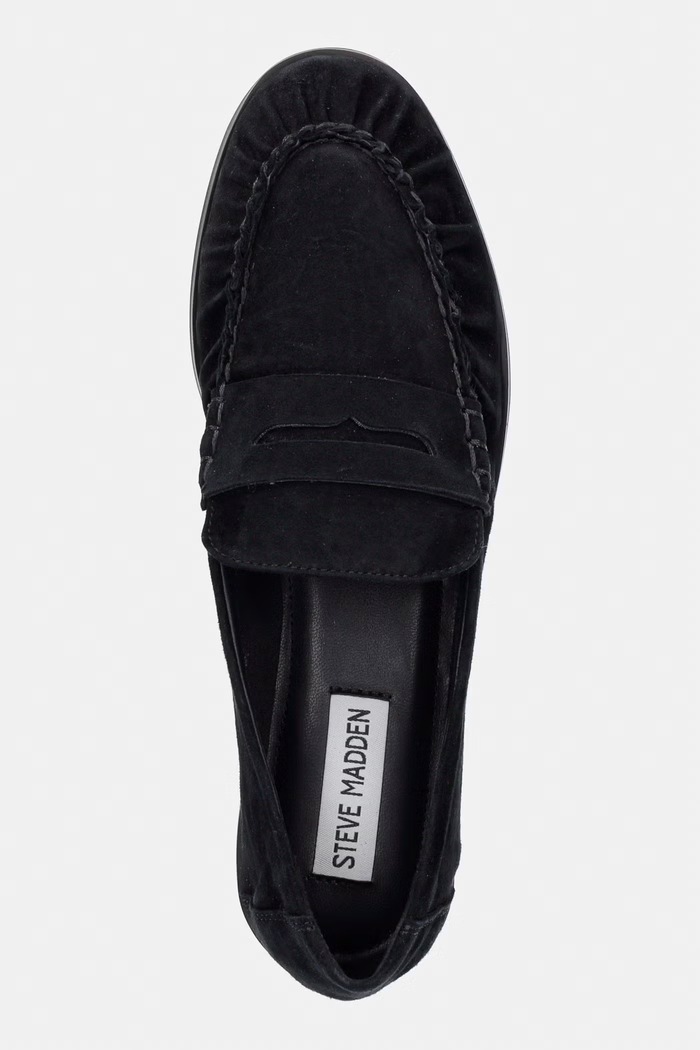 Steve Madden dámske semišové mokasíny Muse čierna 11005231.015