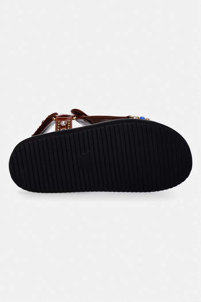 Kurt Geiger London sandały damskie skórzane Orson Sandal 4461639109 brązowy