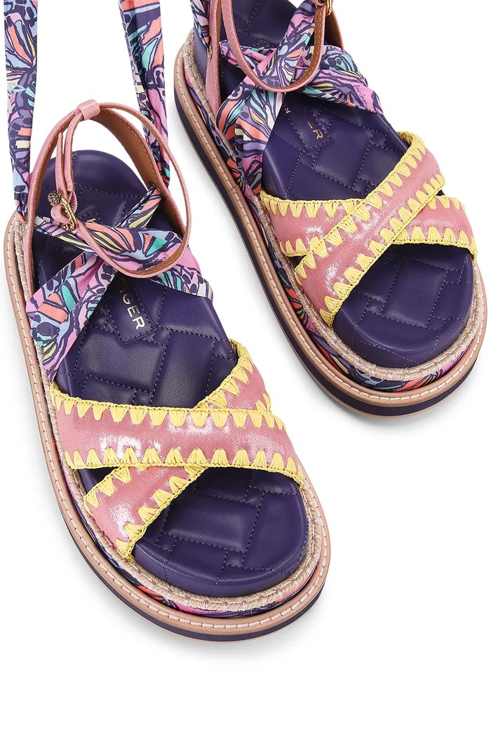Kurt Geiger London sandale cu platformă pentru femei Orson Cross Scarf Sdl 5597357209 roz SS26