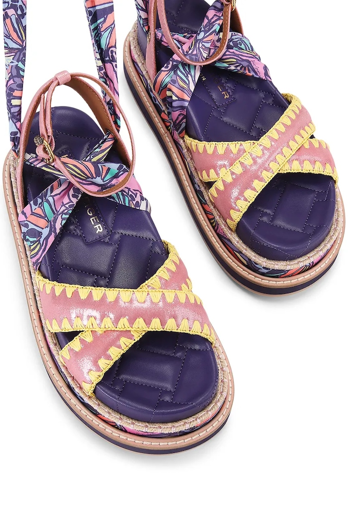 Kurt Geiger London sandale cu platformă pentru femei Orson Cross Scarf Sdl 5597357209 roz SS26