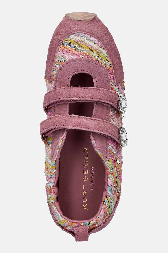 Kurt Geiger London Islington Mary Jane sneakersy damskie zamszowe różowy 5597657629
