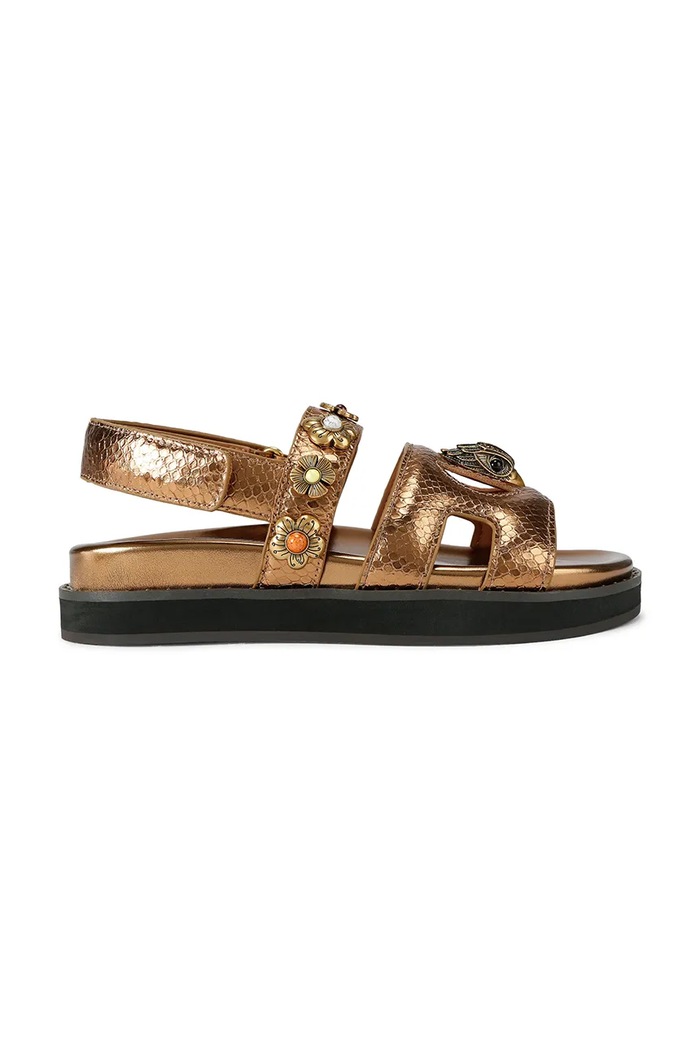Kurt Geiger London чехли дамски Eagle Cut Out Flat Sling злато 5612368109