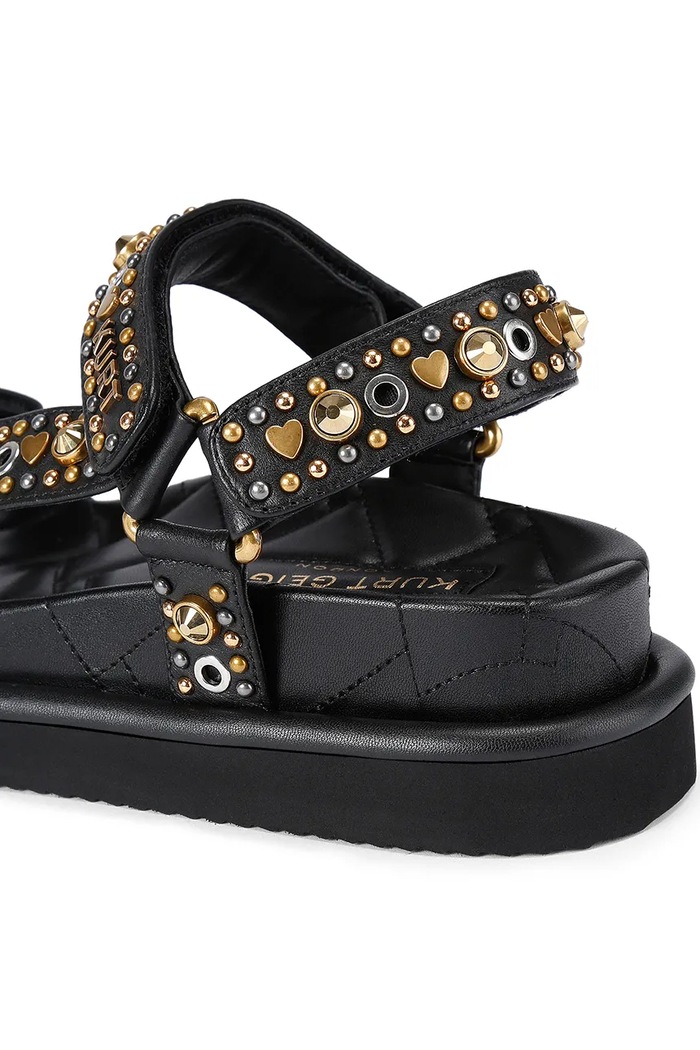 Obuv Kurt Geiger London sandále dámske kožené Orson Sandal 4461609109 čierna