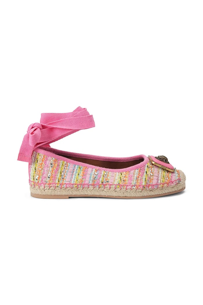 Kurt Geiger London espadrilky dámske Pimlico Tie Ballet ružová 5601657609