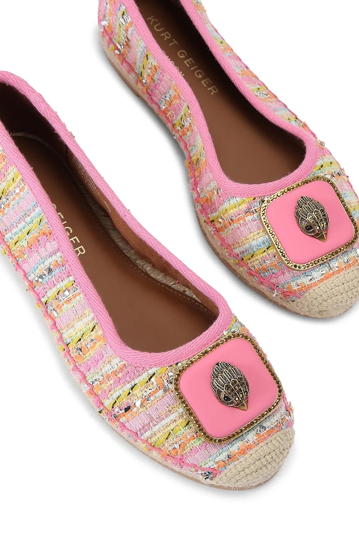 Kurt Geiger London espadrilky dámske Pimlico Tie Ballet 5601657609 ružová SS26