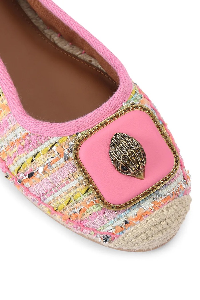 Kurt Geiger London espadrilky dámske Pimlico Tie Ballet ružová 5601657609