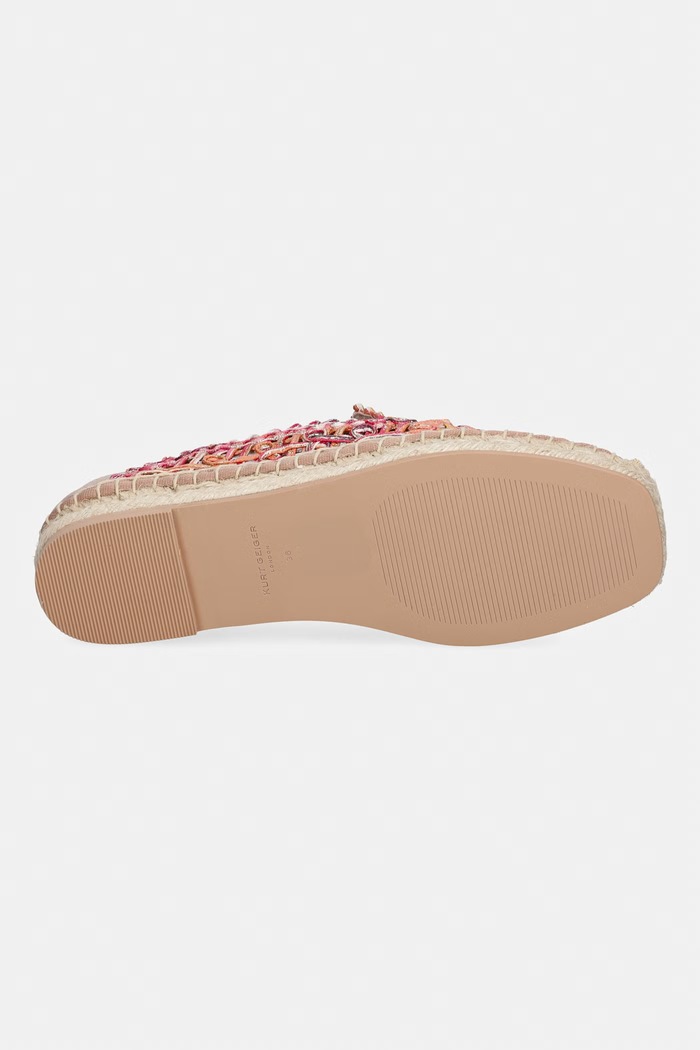 Kurt Geiger London espadryle espadrylowe damskie Chelsea Woven Espadrille 5603257999 pomarańczowy
