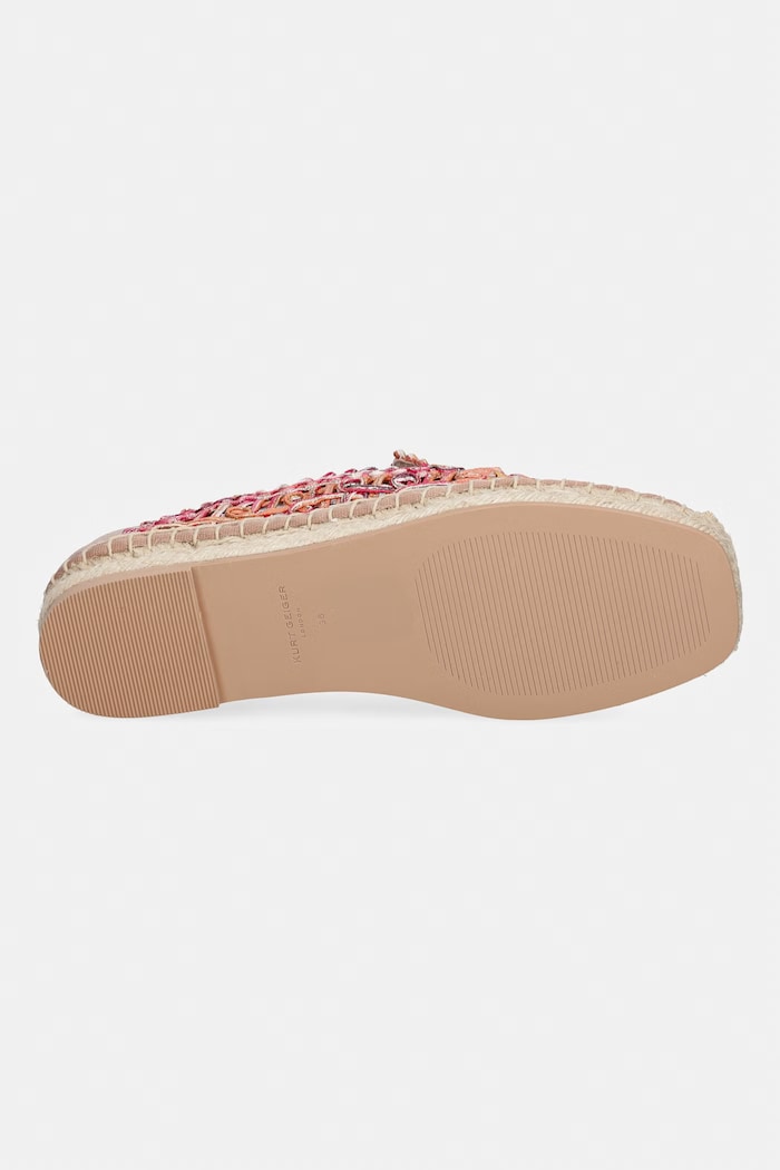 Kurt Geiger London espadryle espadrylowe damskie Chelsea Woven Espadrille 5603257999 pomarańczowy