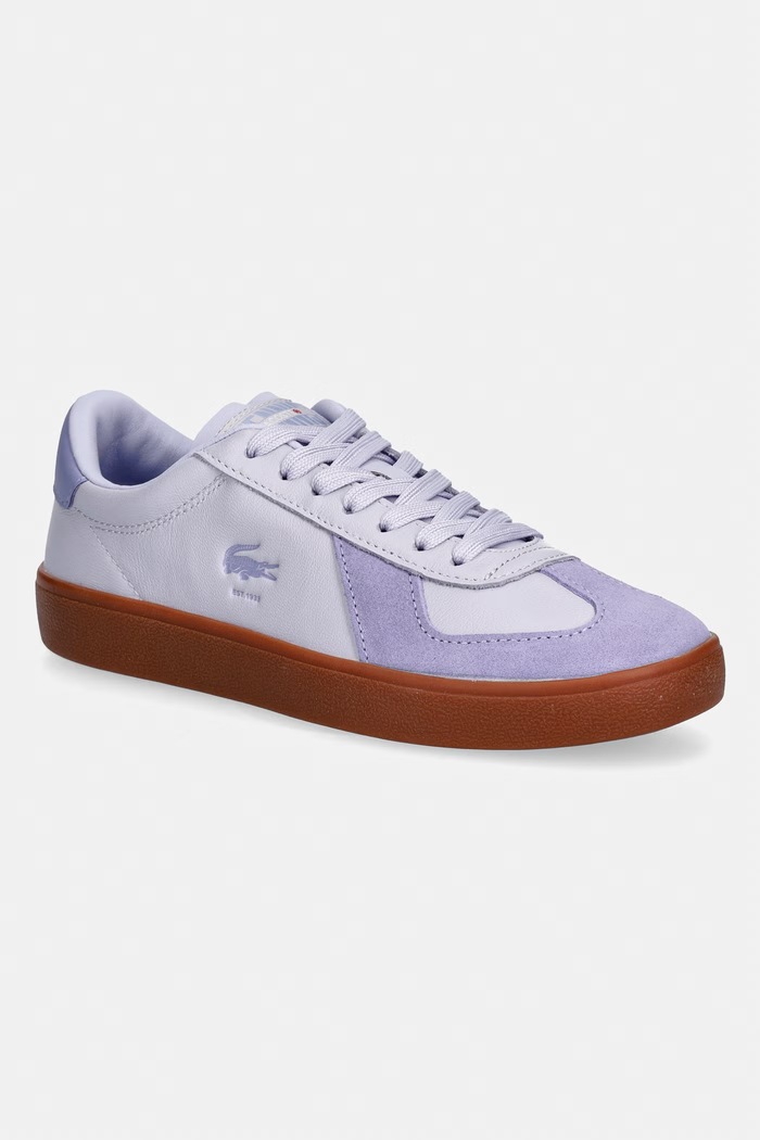 Δερμάτινα sneakers Lacoste Baseshot Pro δέρμα σαμουά μωβ 50SFA0033.APA