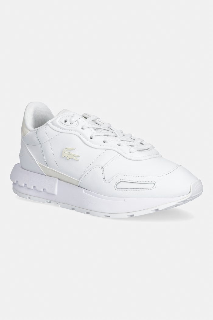 Superge Lacoste Partner Wmns Leather Imitacija zrnatega usnja bela 50SFA0146.65T
