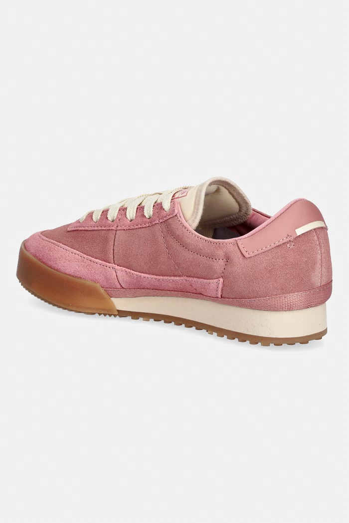 Обувки Lacoste Aura маратонки дамски от велур 50SFA0163.AJX розов