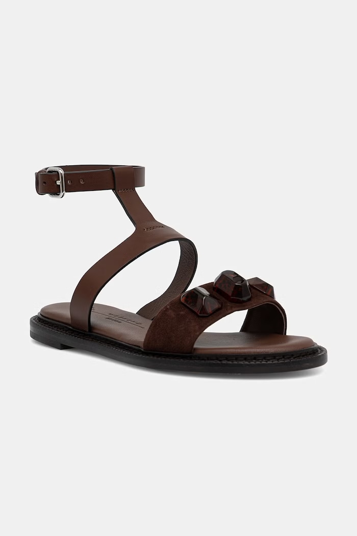 Weekend Max Mara sandale pentru femei. din piele Wkaasta maro 2615521075600.COCOA