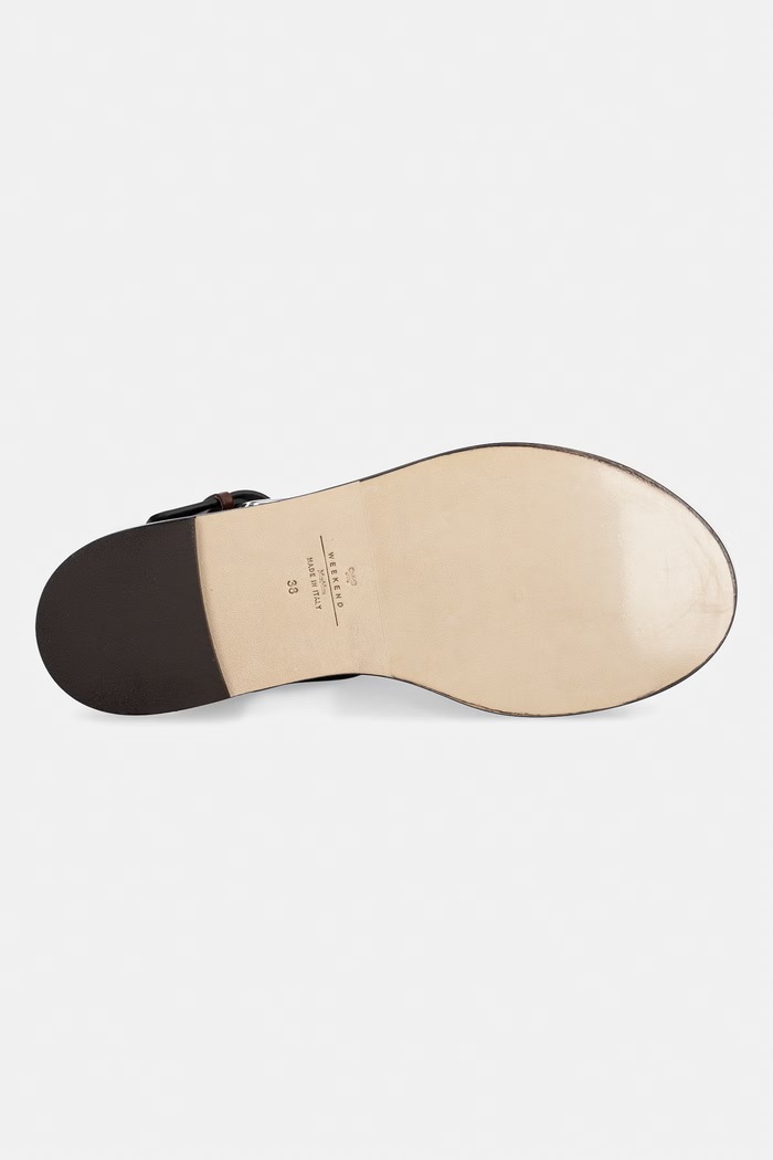 Weekend Max Mara Сандали женски кожени Wkaarte 2615521095600.BROWN кафяв