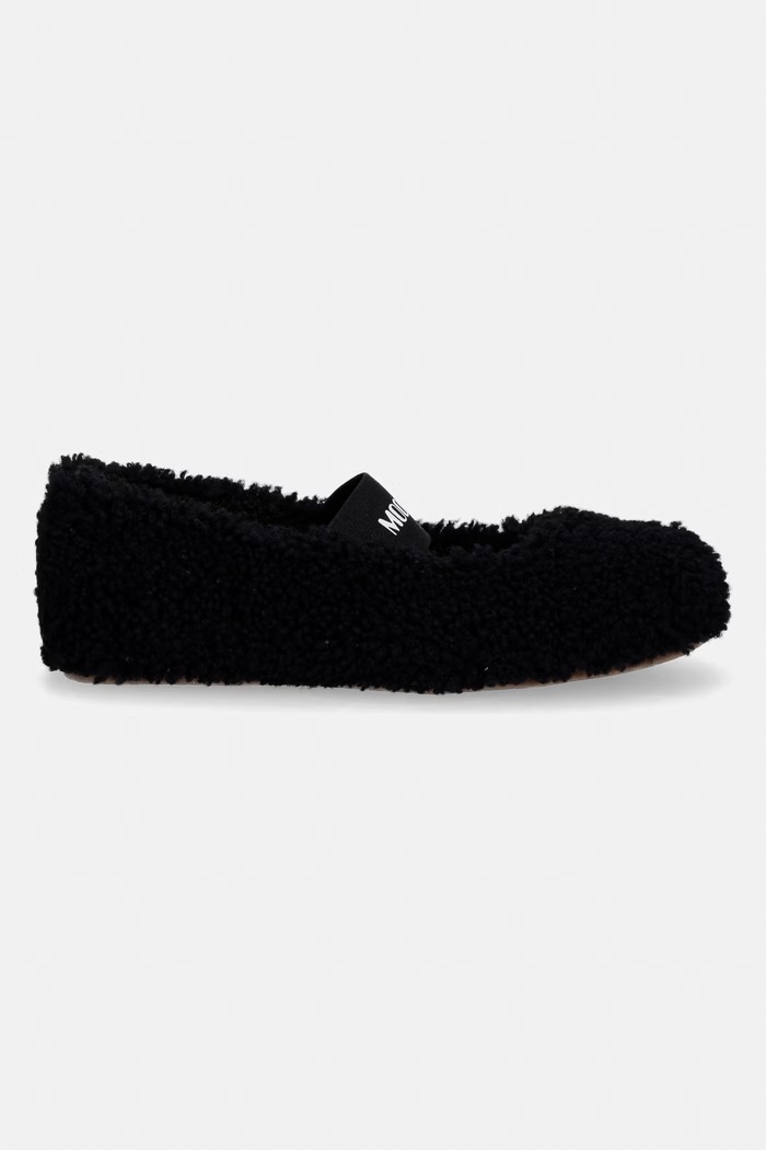 Moon Boot baleriny MB SHEARLING BALLERINA 80D2400010.N001 czarny SS26
