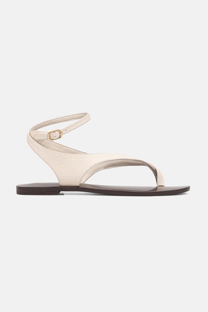 Twinset sandale pentru femei, din piele 261TGT016.13533 bej SS26