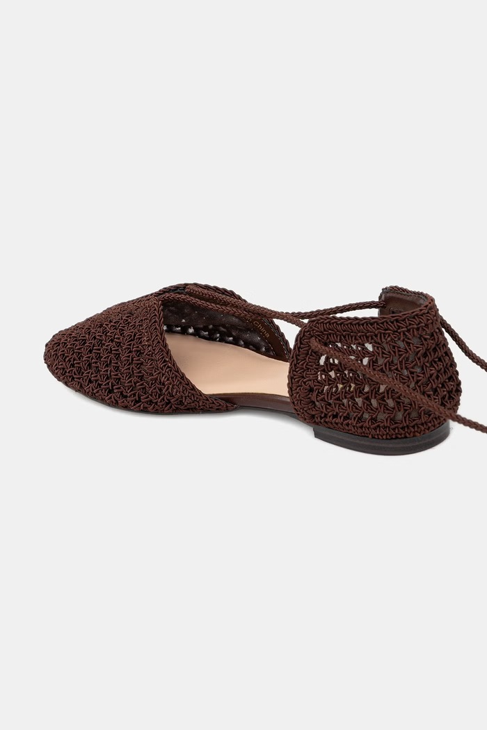 Încălțăminte Twinset balerini 261TGT042.12110 maro