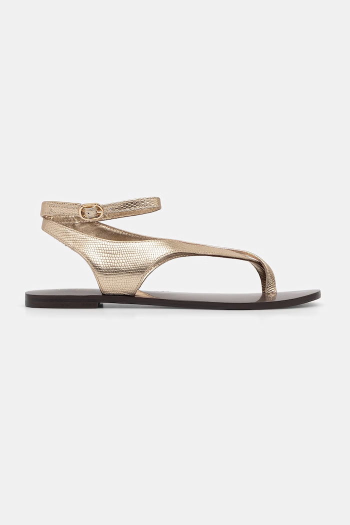 Twinset sandale pentru femei, din piele 261TGT016.13534 aur SS26