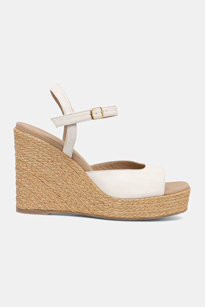 Souliers Martinez sandale wedges din piele SUMMER SUMMER.WHITE bej SS26