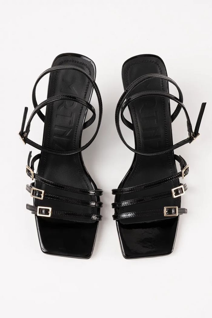 Souliers Martinez sandále na platforme po celej dĺžke koža EDEN EDEN.BLACK čierna SS26