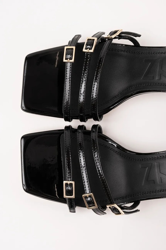 Obuv Souliers Martinez sandále na platforme po celej dĺžke koža EDEN EDEN.BLACK čierna