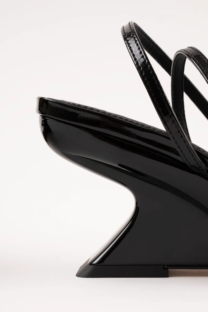 Souliers Martinez sandále na platforme po celej dĺžke koža EDEN čierna EDEN.BLACK