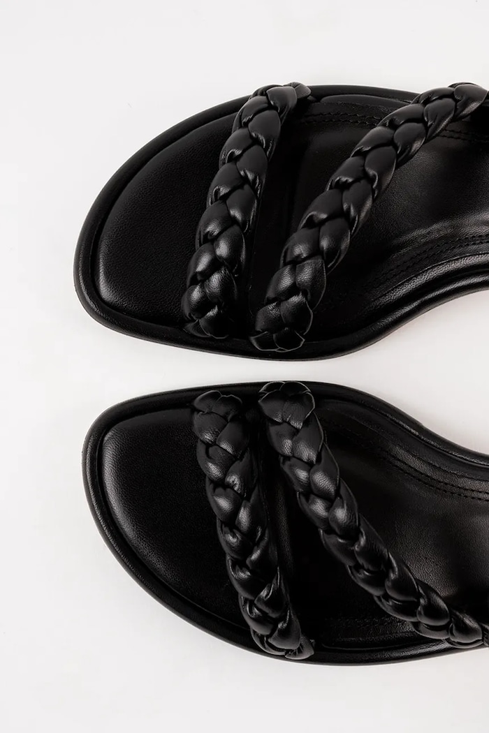 Souliers Martinez sandały na niskim obcasie skórzane ANAYA ANAYA.BLACK czarny