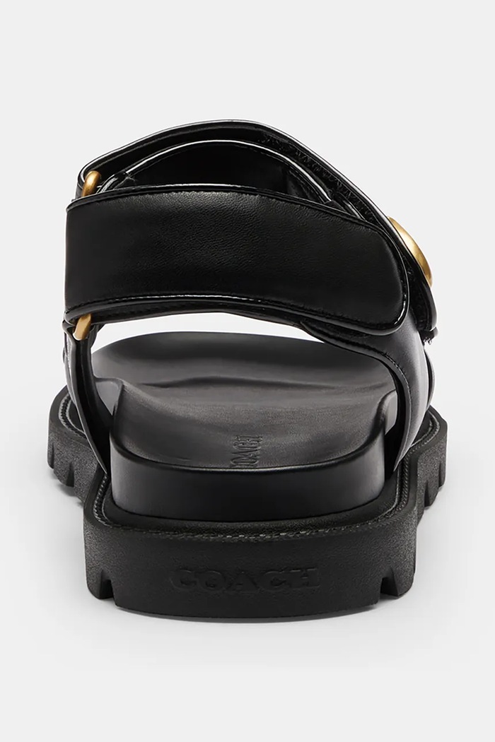 Παπούτσια Coach σανδάλια Γυναικεία δερμάτινα Brynn Leather Sandal CEF31.BLK μαύρο
