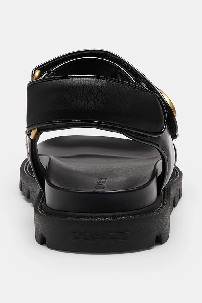 Παπούτσια Coach σανδάλια Γυναικεία δερμάτινα Brynn Leather Sandal CEF31.BLK μαύρο