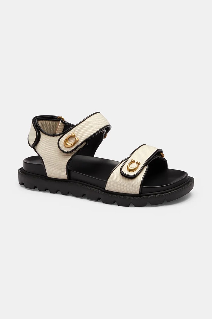 Coach σανδάλια Γυναικεία Brynn Canvas Sandal CEF36.MQV λευκό SS26