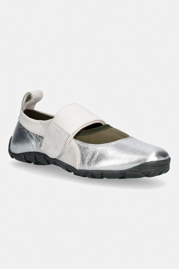 Wales Bonner Jewel Mary Jane Ballerinas leather gray WBW46030A.23065.052