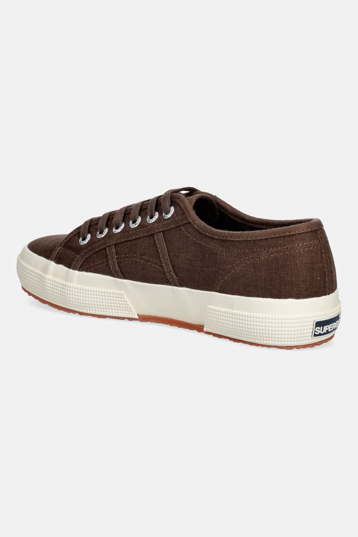 Obuwie Superga 2750 LINEN tenisówki damskie S6138IW.A0K brązowy