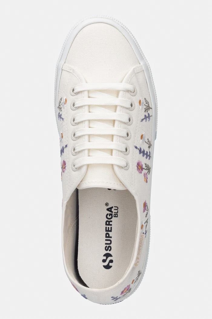 Superga 3750 FLOWER EMBROIDERY LEGGERA tenisówki damskie beżowy S8161ZW.AA5