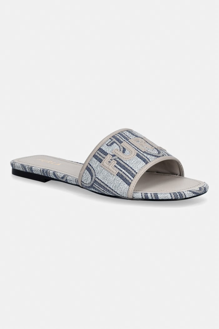 Furla papuci cu toc plat pentru femei Brezza gri YL55BRE.BX4556.5061S