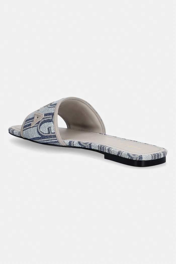 Încălțăminte Furla papuci cu toc plat pentru femei Brezza YL55BRE.BX4556.5061S gri
