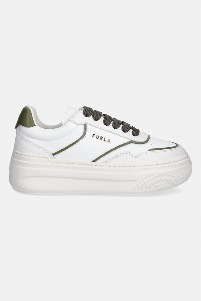 Furla Nuage sneakersy damskie skórzane YK73NUA.BX4470.4712S zielony SS26