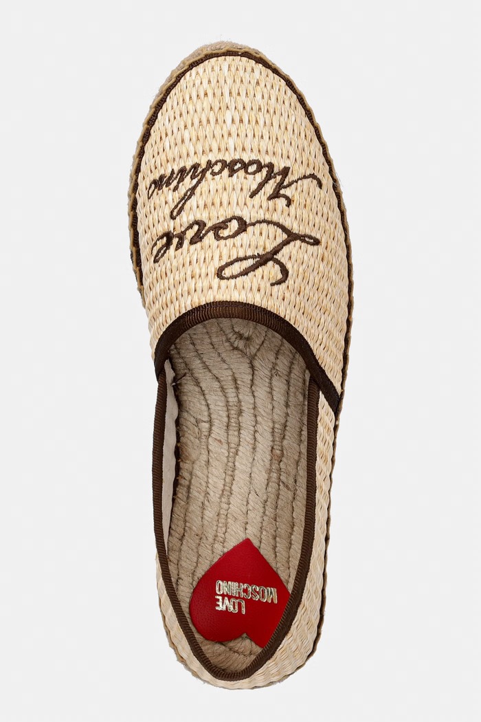 Love Moschino espadrile pentru femei bej JA10272G0OJR110E