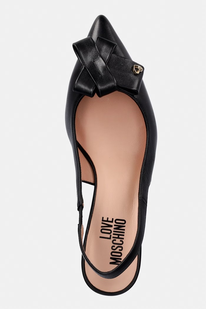 Love Moschino lodičky kožené čierna JA10366G0OIE0000