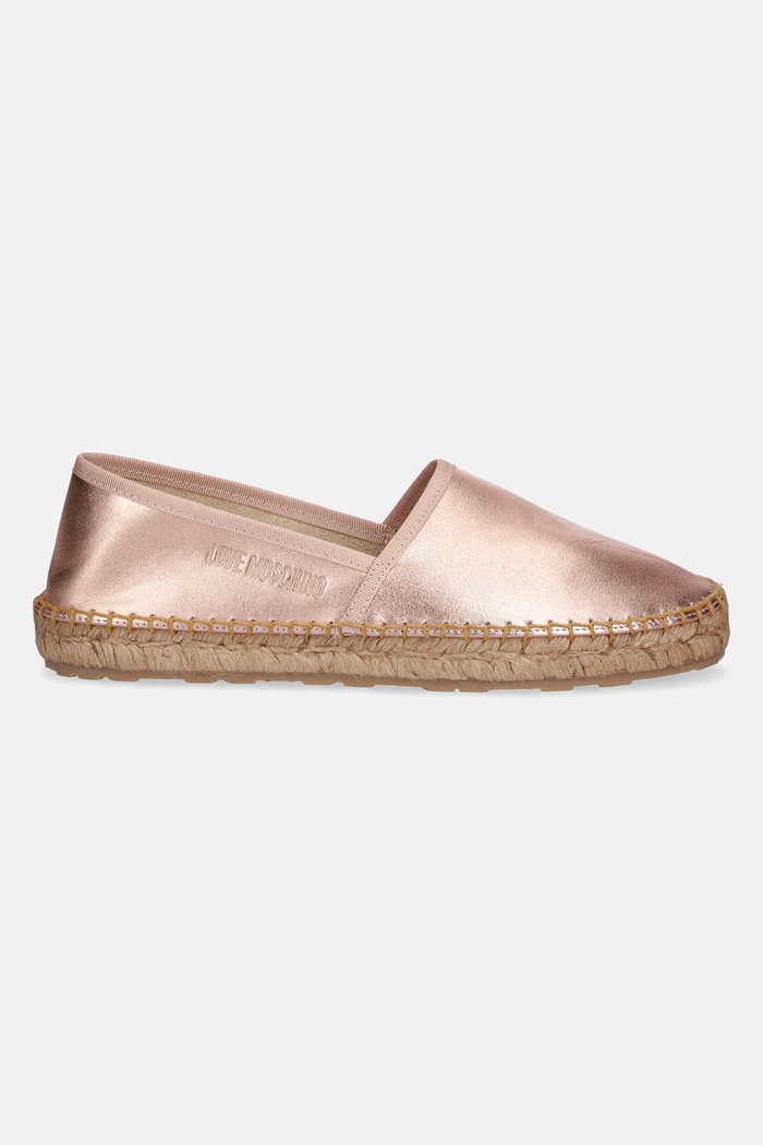 Love Moschino dámske kožené espadrilky JA10572G0OIC0600 ružová SS26