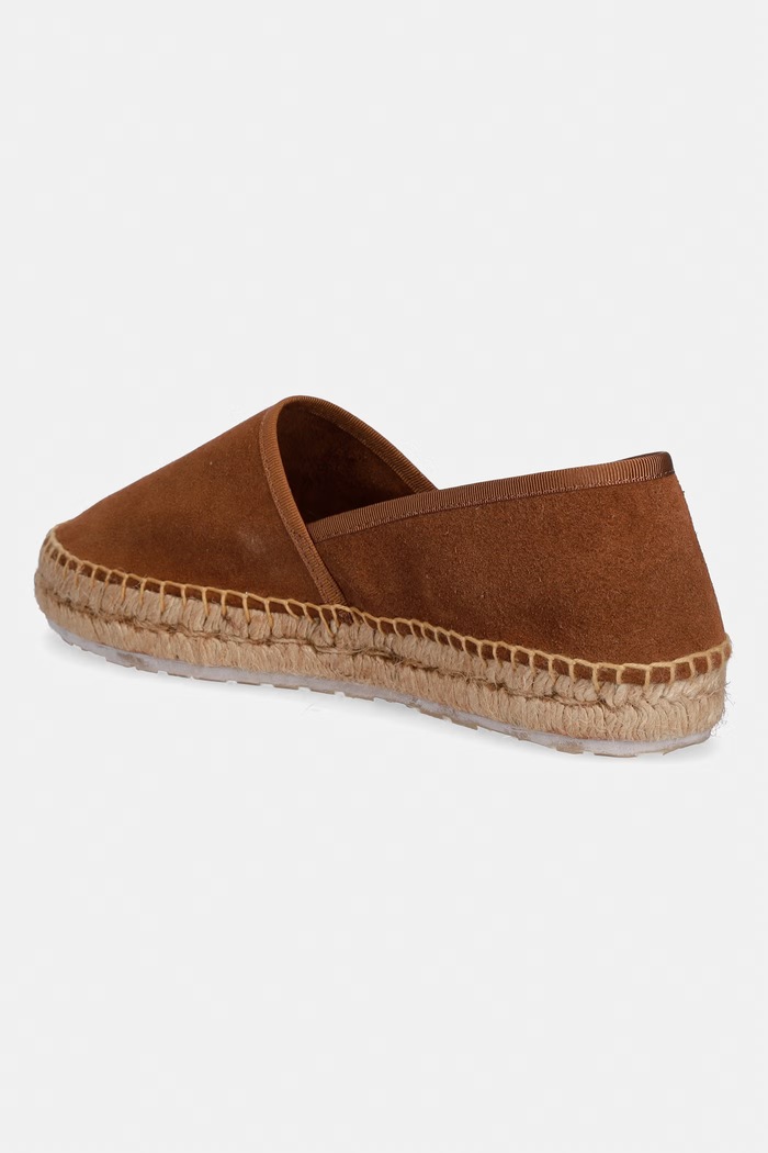 Obuv Love Moschino dámske semišové espadrilky na plochej podrážke JA10572G0OIG5200 hnedá