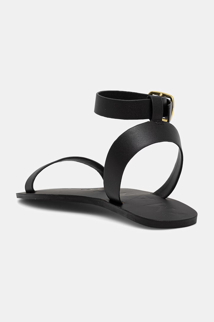 Obuwie Manebi sandały damskie skórzane Black one band with buckle Leat Q.3.4.Y0 czarny
