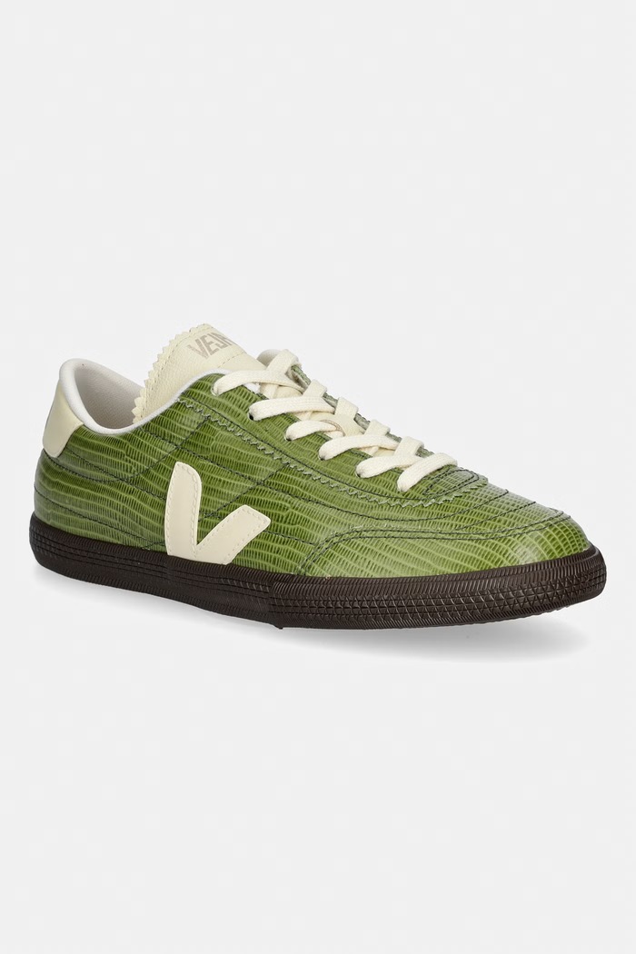 Veja Panenka sneakers pentru femei din piele verde FU0221392A