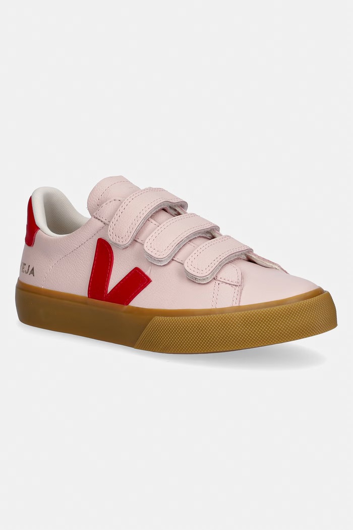 Veja Recife sneakers pentru femei din piele roz RC0521567