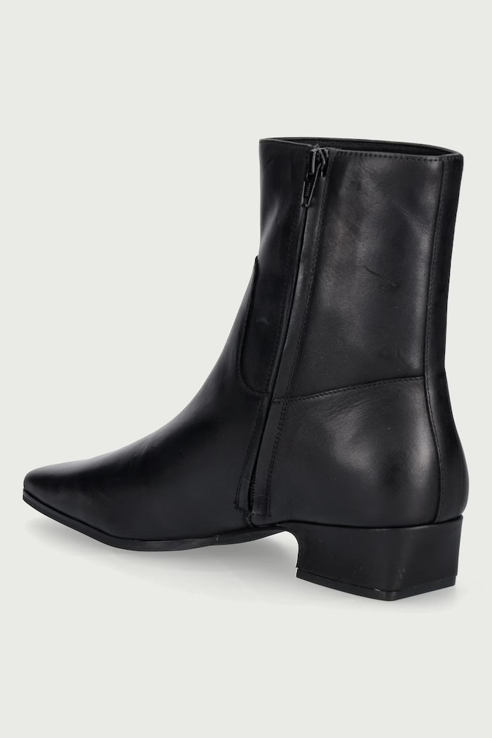 Παπούτσια Nokwol Μποτάκια Γυναικεία δερμάτινα Dusty Black Leather Dusty.Black.Leather μαύρο