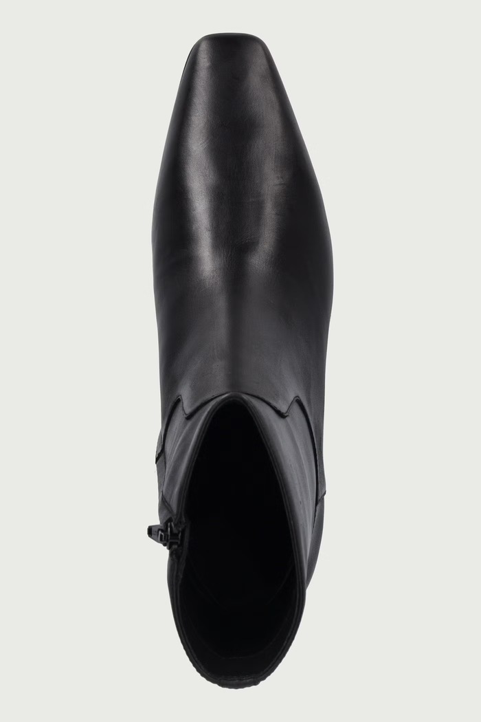 Μποτάκια Γυναικεία δερμάτινα Dusty Black Leather Nokwol Dusty.Black.Leather μαύρο