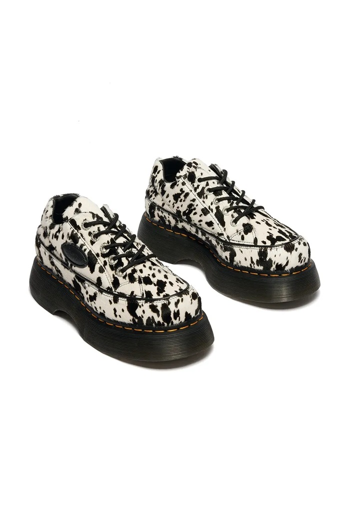 Dr. Martens polčevlji ženski usnjeni Buzz 5i 5 Eye Dalmatian DM42846100 bela SS26