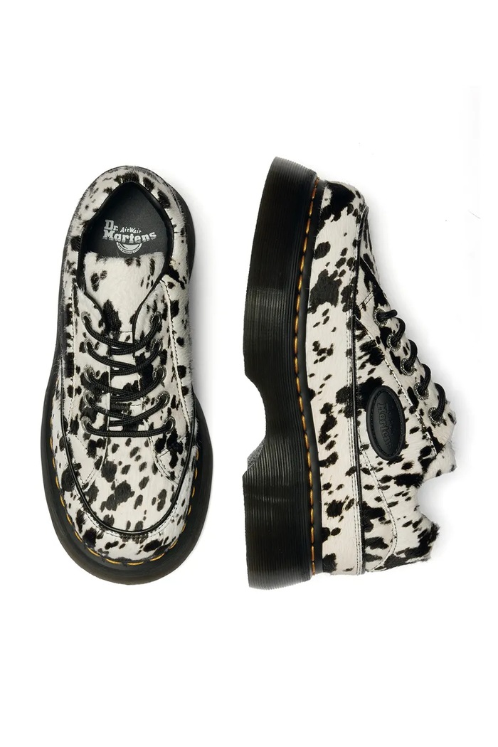 Dr. Martens polčevlji ženski usnjeni Buzz 5i 5 Eye Dalmatian bela DM42846100