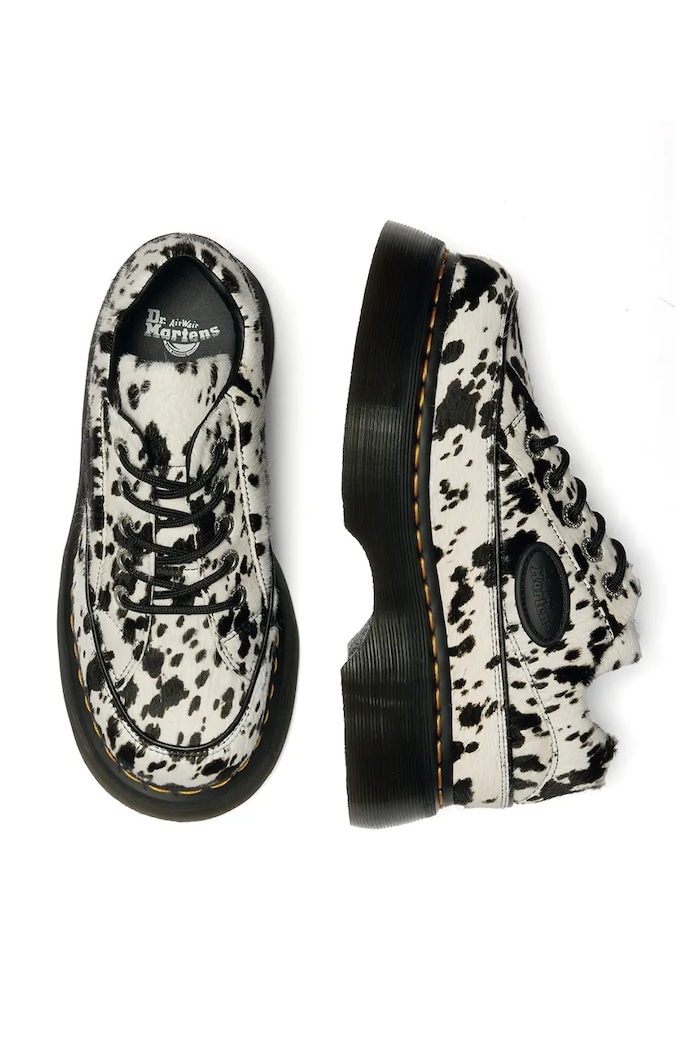 Dr. Martens polčevlji ženski usnjeni Buzz 5i 5 Eye Dalmatian bela DM42846100